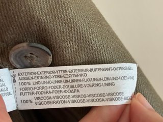 Blazer chachaquetde lino caqui Massimo Dutti L