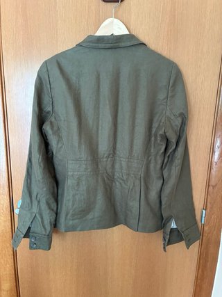 Blazer chachaquetde lino caqui Massimo Dutti L