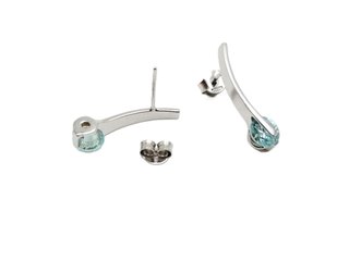 Pendientes de Oro Blanco 18 Kt 3.9 gr segunda mano