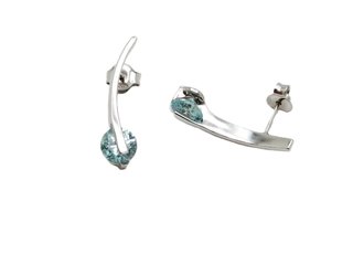 Pendientes de Oro Blanco 18 Kt 3.9 gr segunda mano