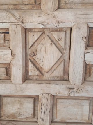 Puerta antigua madera castellana cuarterones178x83