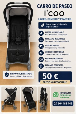 Carro niños icoo