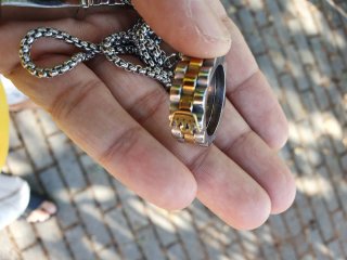 Lotto uomo: collana con pendente teschio + anello