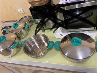 Batteria da cucina in acciaio inossidabile 18/10