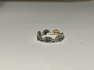 Anillo Girasol en dos Tonos