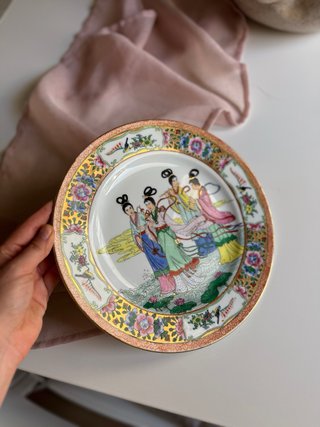Plato decorativo vintage de porcelana china