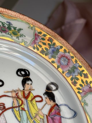 Plato decorativo vintage de porcelana china