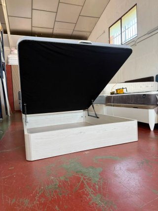 CANAPÉ MADERA TAPA3D+COLCHÓN FIRM VISCO 150X190
