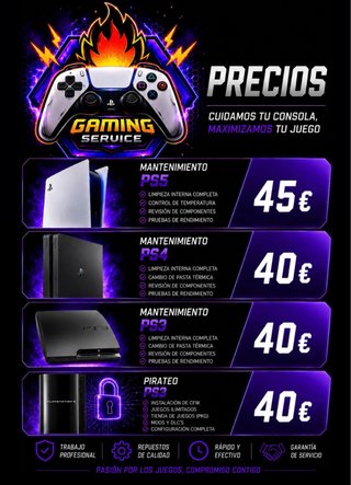 REPARACIÓN Y MANTENIMIENTO PS5