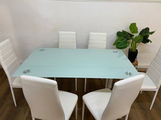Mesa comedor cristal + 6 sillas NUEVO