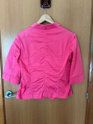 Blazer chaqueta rosa verano algodón talla L