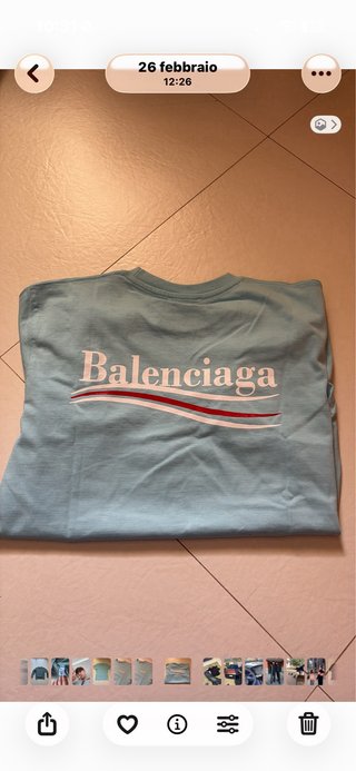 Maglietta balensiaga azzurra