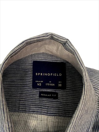 Camisa Springfield Rayas Azules Regular Fit M