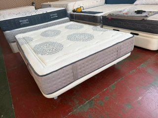 Base tapizada y colchón visco 150x190