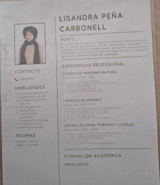 Limpieza de hogares y establecimientos
