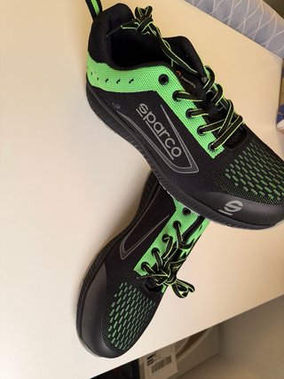 Zapatos Sparco CUP Negro/Verde Nuevos