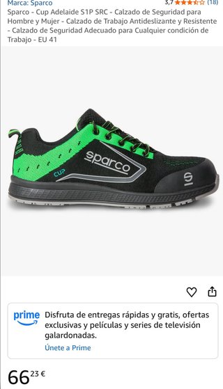 Zapatos Sparco CUP Negro/Verde Nuevos