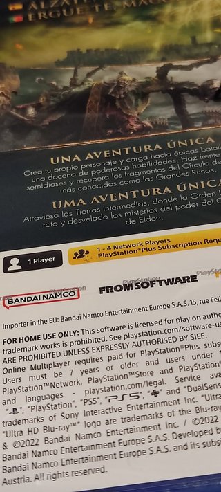 ELDEN RING PAL ESPAÑA PS5 NUEVO PRECINTADO