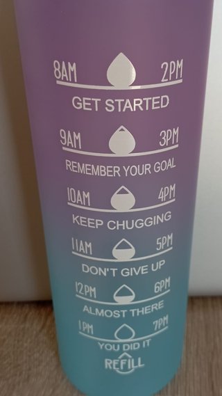 Stylish motivational water bottle / 900 ml gradien