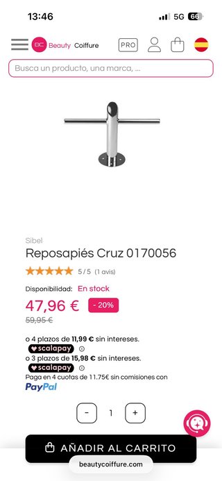 REPOSAPIES PELUQUERIA
