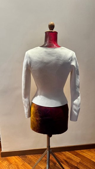 Giacca in viscosa bianca Tg XS