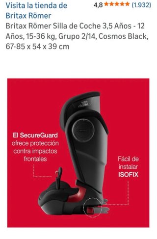 Silla de coche Britax Römer infantil – Buen estado