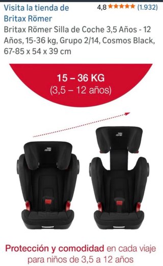 Silla de coche Britax Römer infantil – Buen estado
