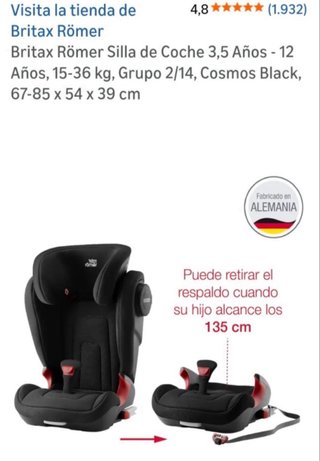 Silla de coche Britax Römer infantil – Buen estado