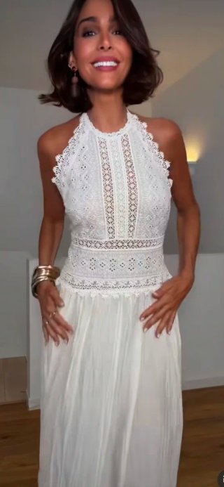 Vestido midi encaje Zara T/S