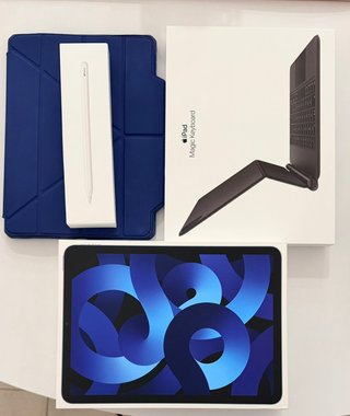 iPad Air 5 M1 256GB + Teclado + Lápiz 2 Originales