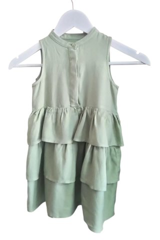 Vestido verde volantes niña 5 años