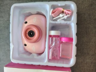 Cámara de burbujas infantil rosa