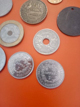 Lote monedas antiguas Francia