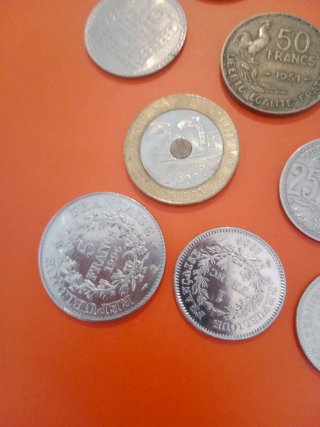 Lote monedas antiguas Francia
