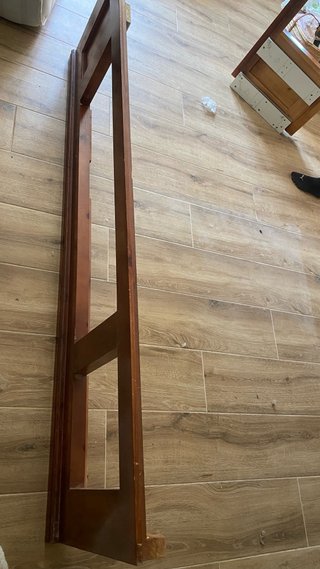 Cabecero y Base Cama Madera con Cajones