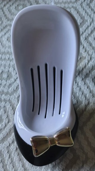 Zapatero Porta jabón con Lazo Dorado
