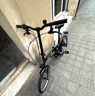 Bicicleta Plegable 6 Velocidades Negra