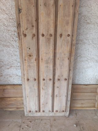 Puerta antigua madera forja 238x67cm