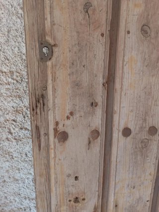 Puerta antigua madera forja 238x67cm