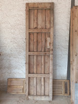 Puerta antigua madera forja 238x67cm