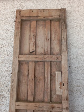 Puerta antigua madera forja 238x67cm