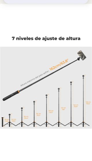 Palo selfie magnético trípode control remoto