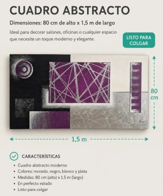 Cuadro abstracto para salon, oficina, dormitorio