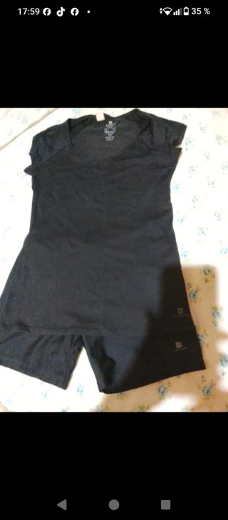Conjunto Domino's Negro Talla S