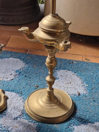Coppia lucerne ottone fine 800
