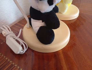 2 Lámparas Infantiles Peluches Panda y Conejo.