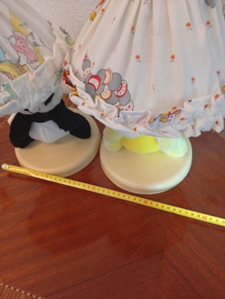 2 Lámparas Infantiles Peluches Panda y Conejo.