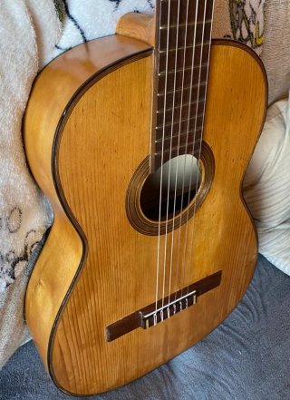 Guitarra Clásica Ciprés Palillos Antigua maciza