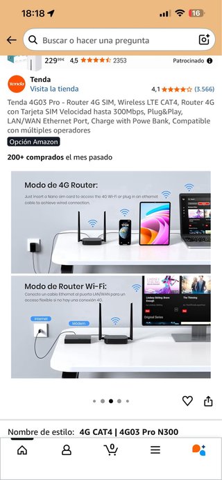 Router Tenda N300 4G LTE