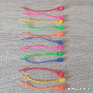 shoelaces silicone elastic no-tie / 12 pack color